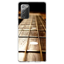 DistinctInk® Clear Shockproof Hybrid Case for Apple iPhone / Samsung Galaxy / Google Pixel - Guitar Strings Neck