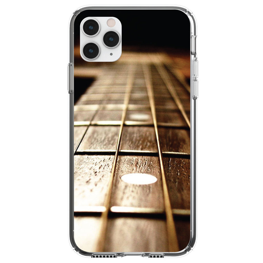 Guitar Strings Neck Clear Shockproof iPhone Case