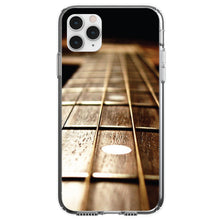 DistinctInk® Clear Shockproof Hybrid Case for Apple iPhone / Samsung Galaxy / Google Pixel - Guitar Strings Neck