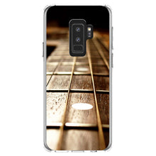 DistinctInk® Clear Shockproof Hybrid Case for Apple iPhone / Samsung Galaxy / Google Pixel - Guitar Strings Neck