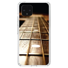 DistinctInk® Clear Shockproof Hybrid Case for Apple iPhone / Samsung Galaxy / Google Pixel - Guitar Strings Neck
