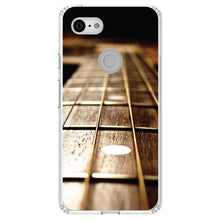 DistinctInk® Clear Shockproof Hybrid Case for Apple iPhone / Samsung Galaxy / Google Pixel - Guitar Strings Neck