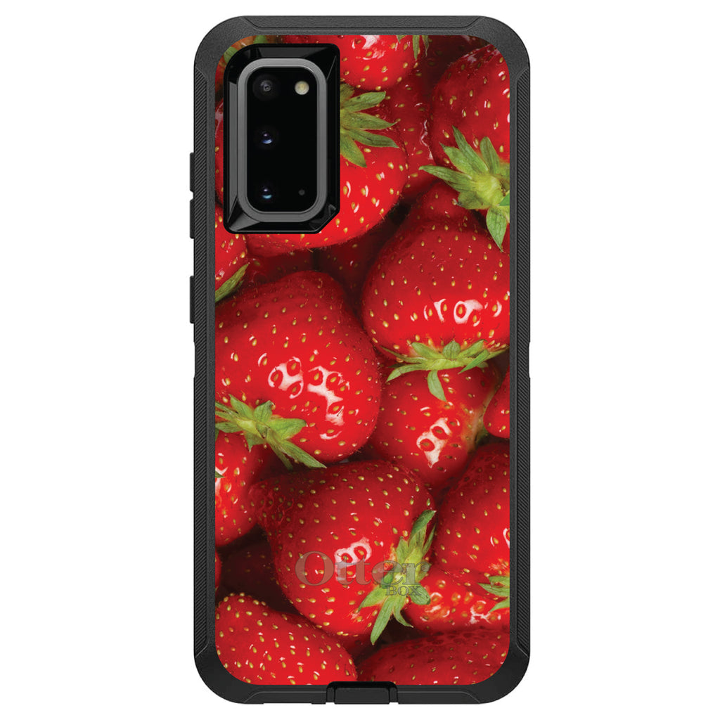 Bright Red Strawberries OtterBox Defender Case for iPhone & Galaxy, view 8