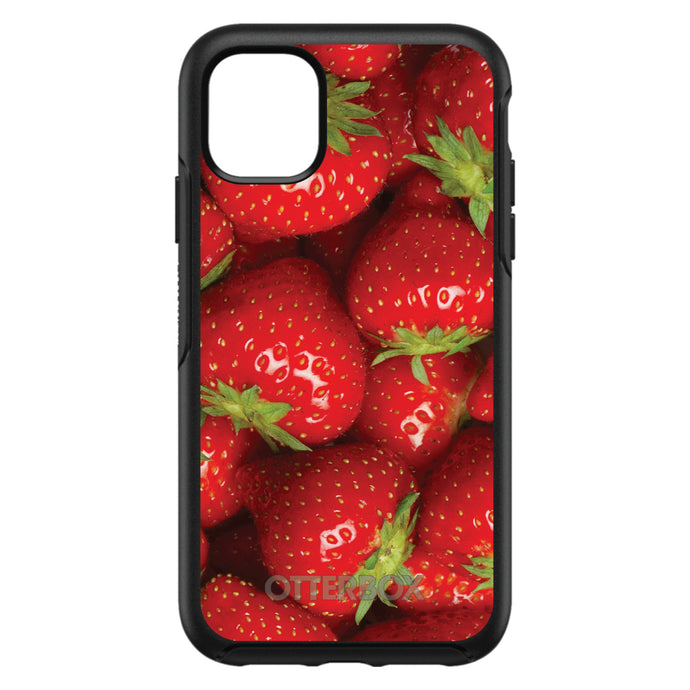 DistinctInk™ OtterBox Symmetry Series Case for Apple iPhone / Samsung Galaxy / Google Pixel - Bright Red Strawberries