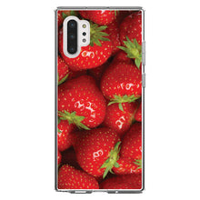 DistinctInk® Clear Shockproof Hybrid Case for Apple iPhone / Samsung Galaxy / Google Pixel - Bright Red Strawberries