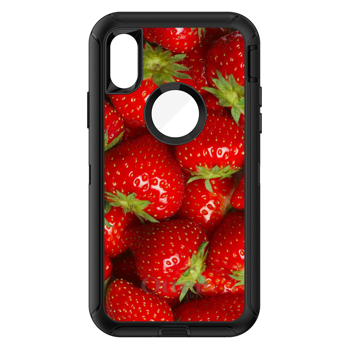 Bright Red Strawberries OtterBox Defender Case for iPhone & Galaxy, view 3