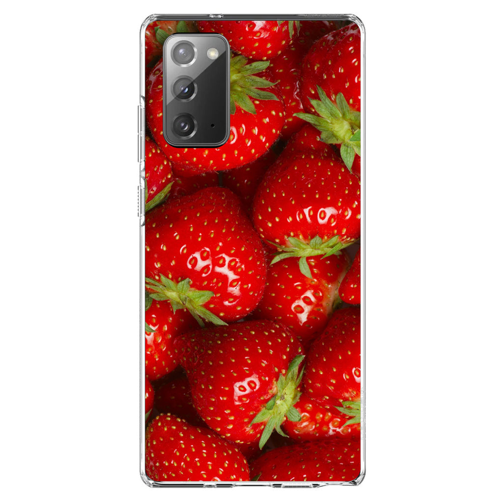 Bright Red Strawberries Clear Shockproof iPhone Case, view 8