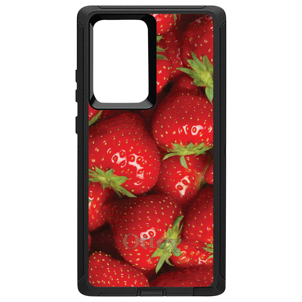 Bright Red Strawberries OtterBox Defender Case for iPhone & Galaxy, view 13