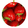 Bright Red Strawberries Ceramic Ornament