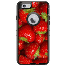 DistinctInk™ OtterBox Defender Series Case for Apple iPhone / Samsung Galaxy / Google Pixel - Bright Red Strawberries
