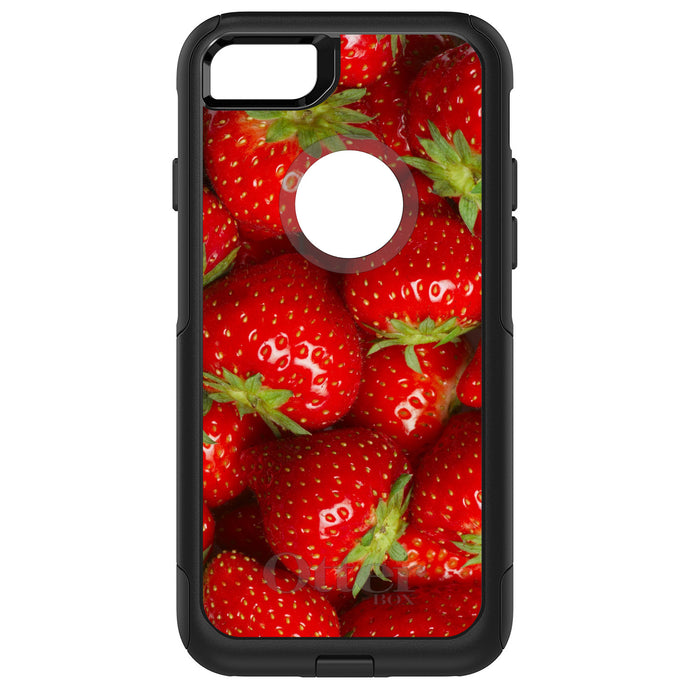 DistinctInk OtterBox Commuter Series Case for Apple iPhone or Samsung Galaxy - Bright Red Strawberries