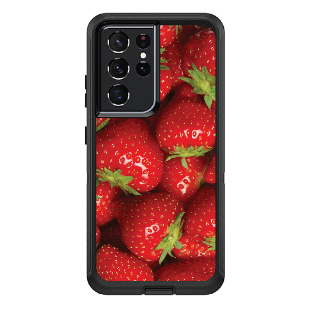 Bright Red Strawberries OtterBox Defender Case for iPhone & Galaxy, view 7