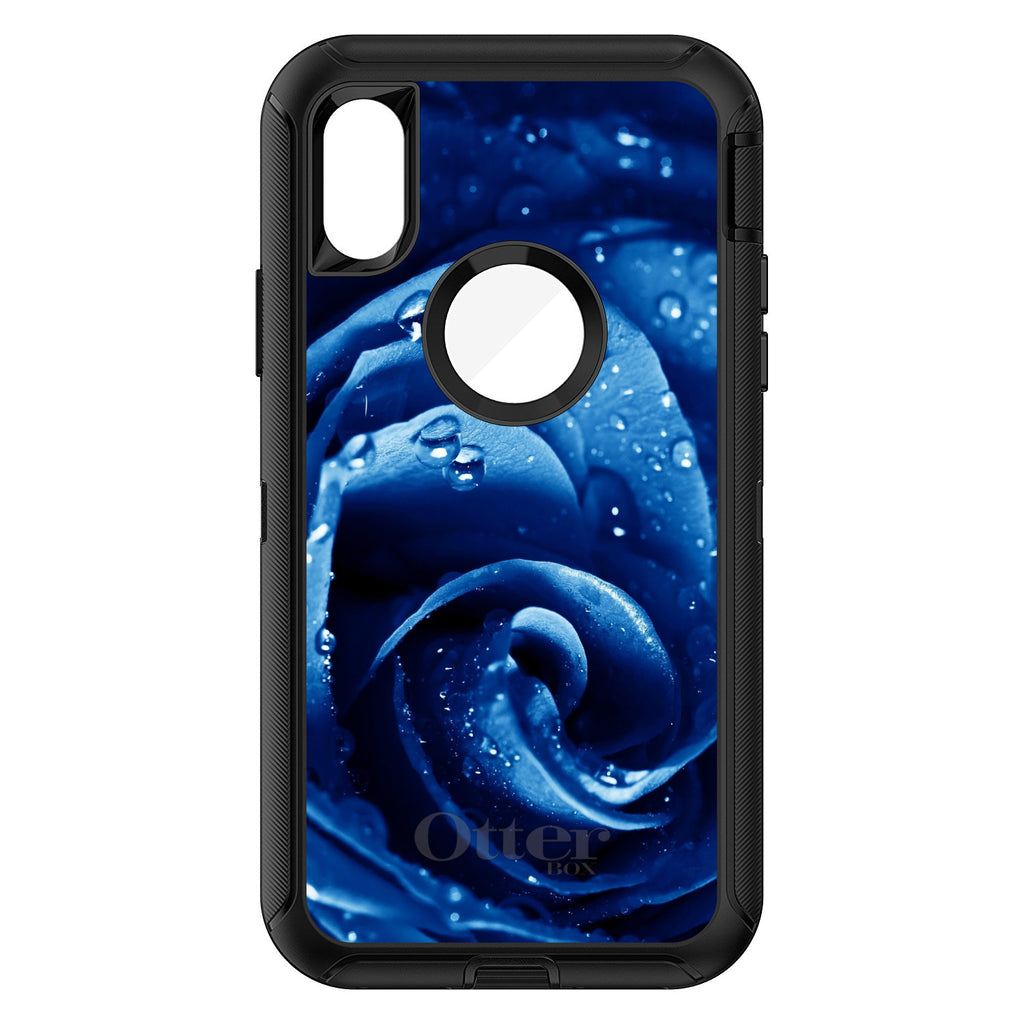 Blue Dew Covered Rose OtterBox Defender Case for iPhone & Galaxy, view 3