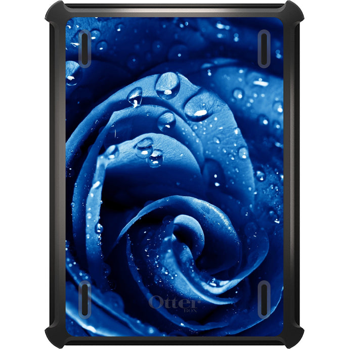DistinctInk™ OtterBox Defender Series Case for Apple iPad / iPad Pro / iPad Air / iPad Mini - Blue Dew Covered Rose