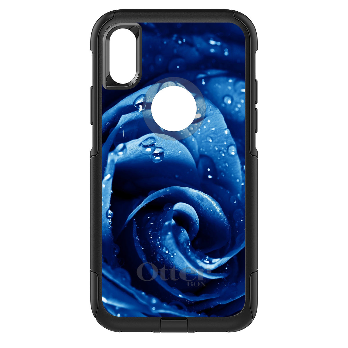 Blue Dew Covered Rose OtterBox Commuter Case for iPhone & Galaxy, view 3