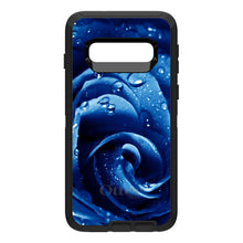 DistinctInk™ OtterBox Defender Series Case for Apple iPhone / Samsung Galaxy / Google Pixel - Blue Dew Covered Rose