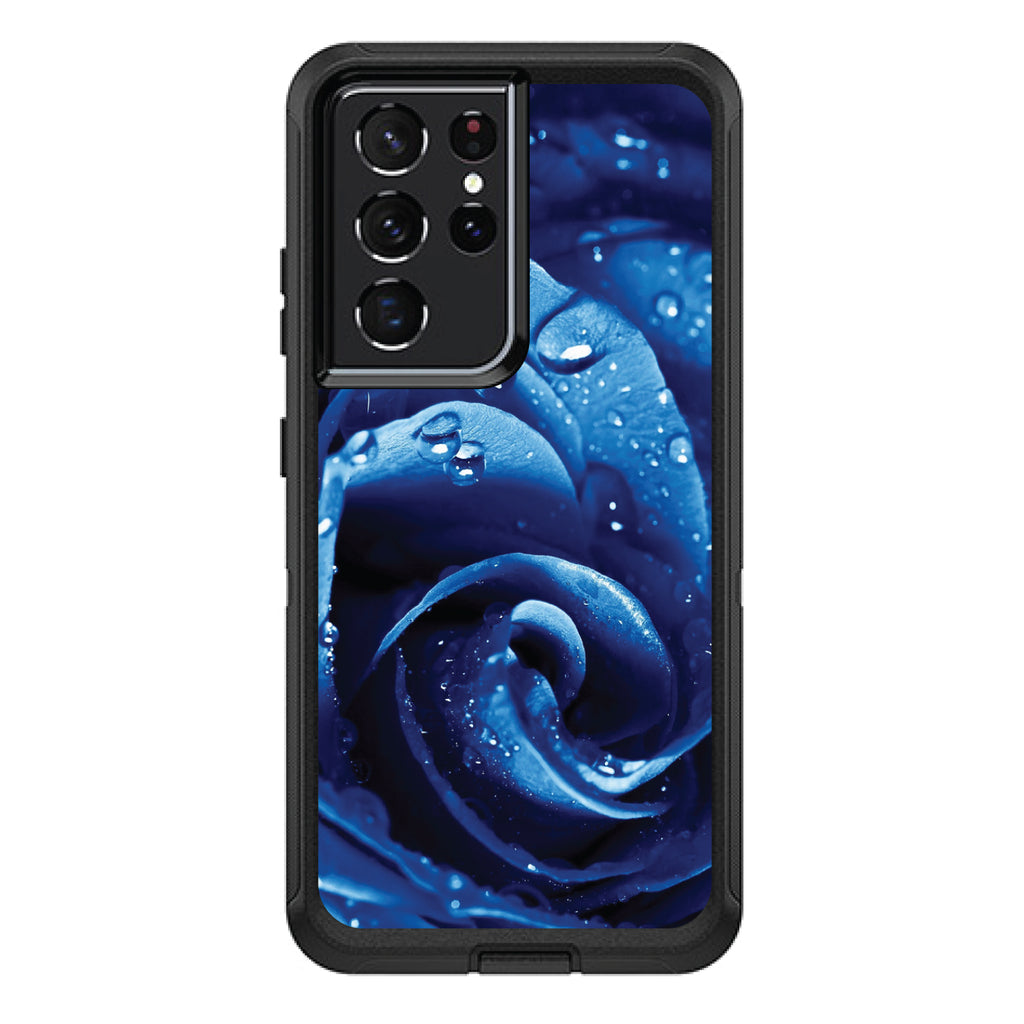 Blue Dew Covered Rose OtterBox Defender Case for iPhone & Galaxy, view 7