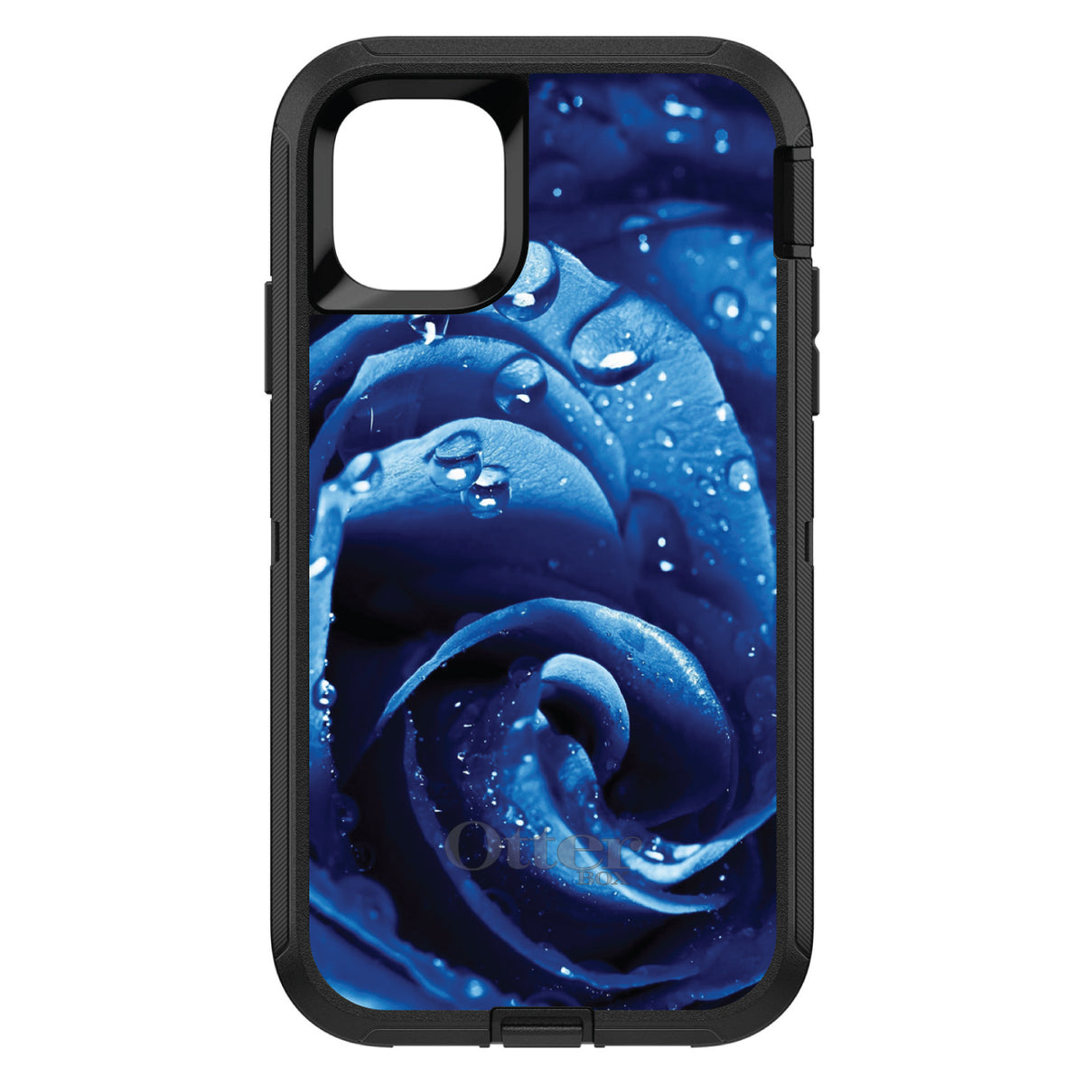 Blue Dew Covered Rose OtterBox Defender Case for iPhone & Galaxy, view 2
