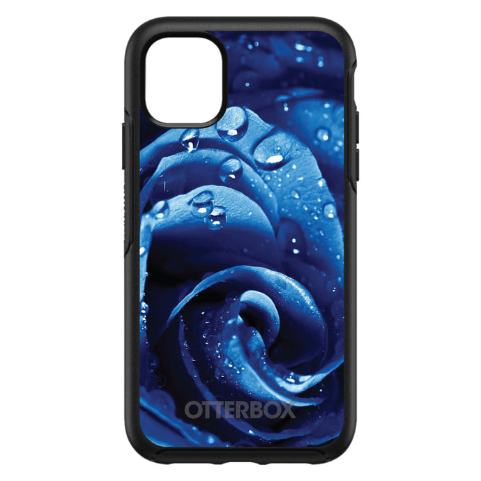 DistinctInk™ OtterBox Symmetry Series Case for Apple iPhone / Samsung Galaxy / Google Pixel - Blue Dew Covered Rose