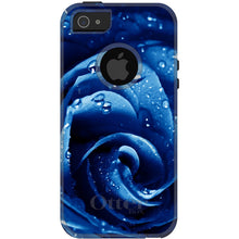 DistinctInk™ OtterBox Commuter Series Case for Apple iPhone or Samsung Galaxy - Blue Dew Covered Rose