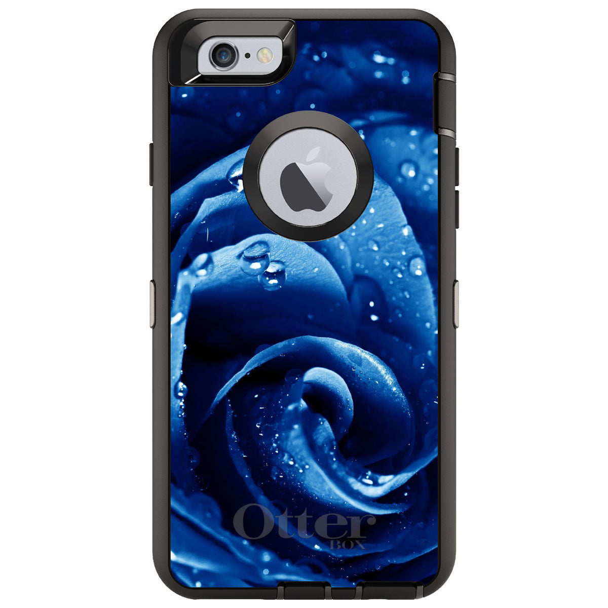Blue Dew Covered Rose OtterBox Defender Case for iPhone & Galaxy, view 4