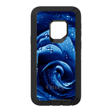 DistinctInk™ OtterBox Defender Series Case for Apple iPhone / Samsung Galaxy / Google Pixel - Blue Dew Covered Rose