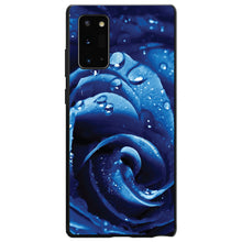 DistinctInk® Hard Plastic Snap-On Case for Apple iPhone or Samsung Galaxy - Blue Dew Covered Rose