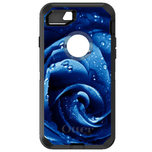 DistinctInk™ OtterBox Defender Series Case for Apple iPhone / Samsung Galaxy / Google Pixel - Blue Dew Covered Rose