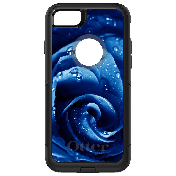 DistinctInk OtterBox Commuter Series Case for Apple iPhone or Samsung Galaxy - Blue Dew Covered Rose