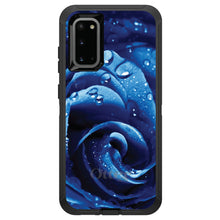 DistinctInk™ OtterBox Defender Series Case for Apple iPhone / Samsung Galaxy / Google Pixel - Blue Dew Covered Rose