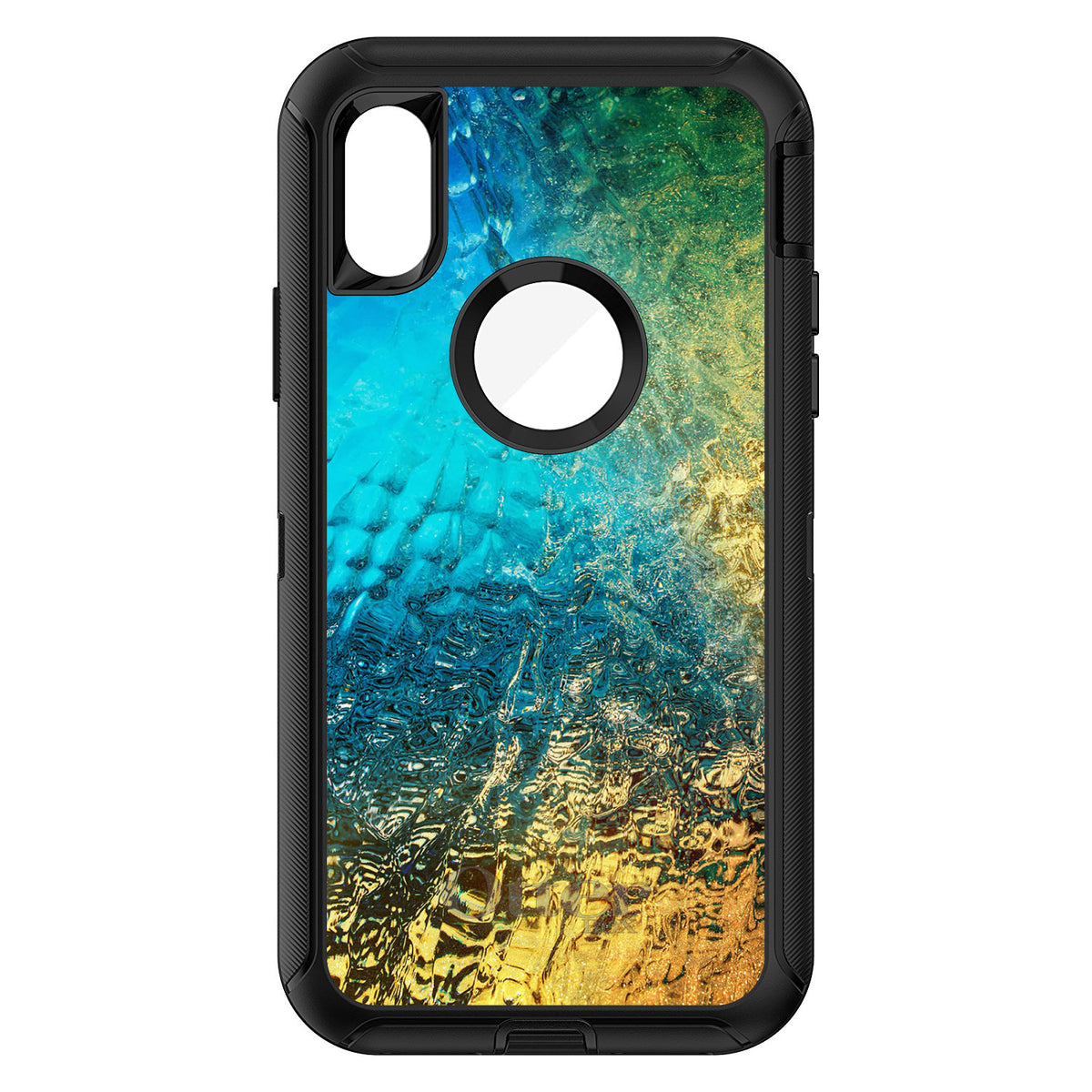 Colorful Rainbow Waterfall OtterBox Defender Case for iPhone & Galaxy, view 3