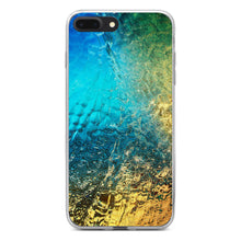 DistinctInk® Clear Shockproof Hybrid Case for Apple iPhone / Samsung Galaxy / Google Pixel - Colorful Rainbow Waterfall