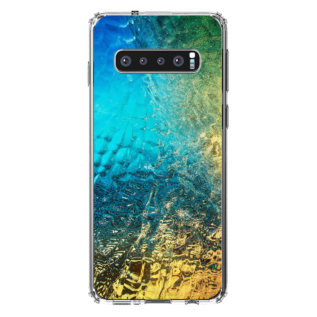 Colorful Rainbow Waterfall Clear Shockproof iPhone Case, view 16