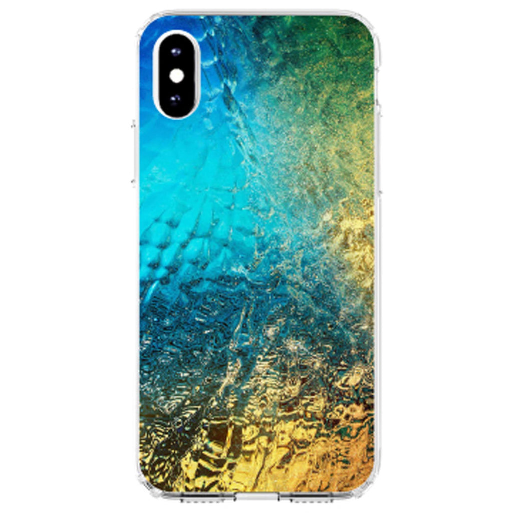 Colorful Rainbow Waterfall Clear Shockproof iPhone Case, view 3