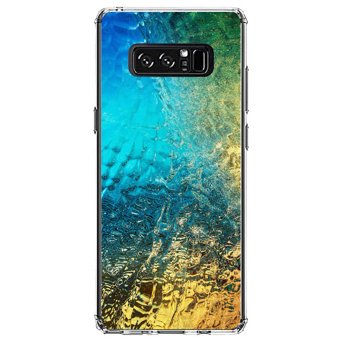 Colorful Rainbow Waterfall Clear Shockproof iPhone Case, view 12