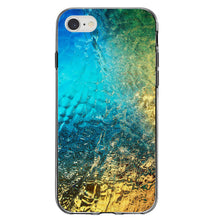 DistinctInk® Clear Shockproof Hybrid Case for Apple iPhone / Samsung Galaxy / Google Pixel - Colorful Rainbow Waterfall