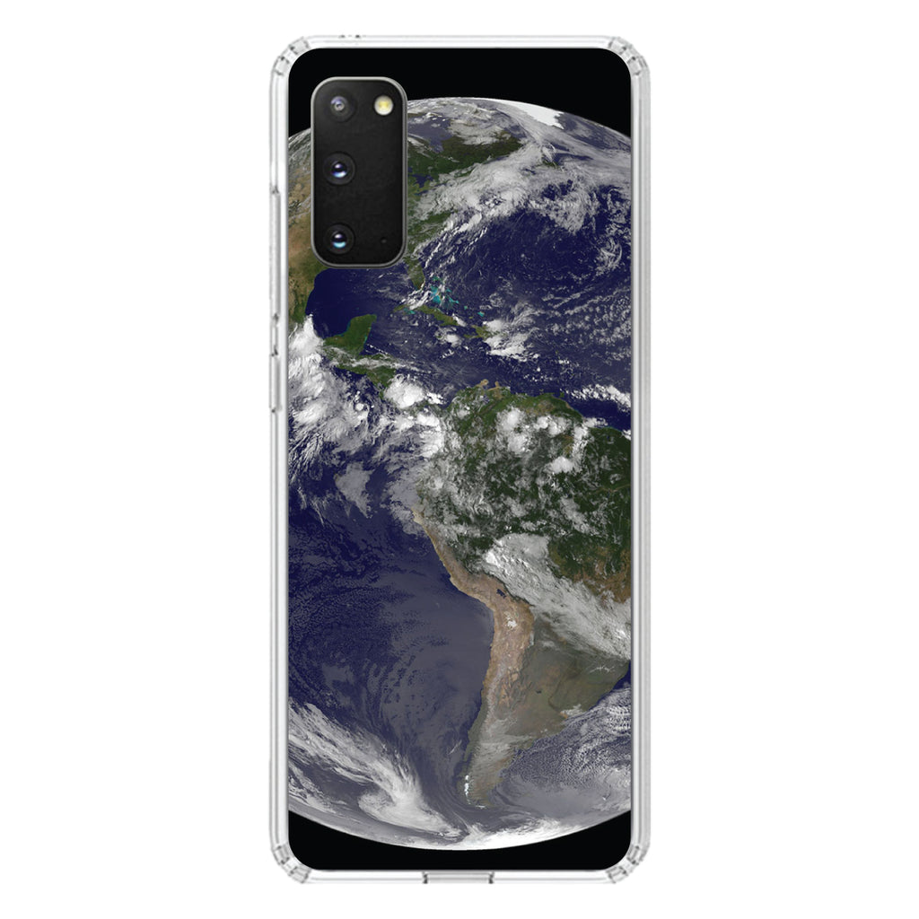 Earth Space Western Hemisphere Clear Shockproof iPhone Case, view 14
