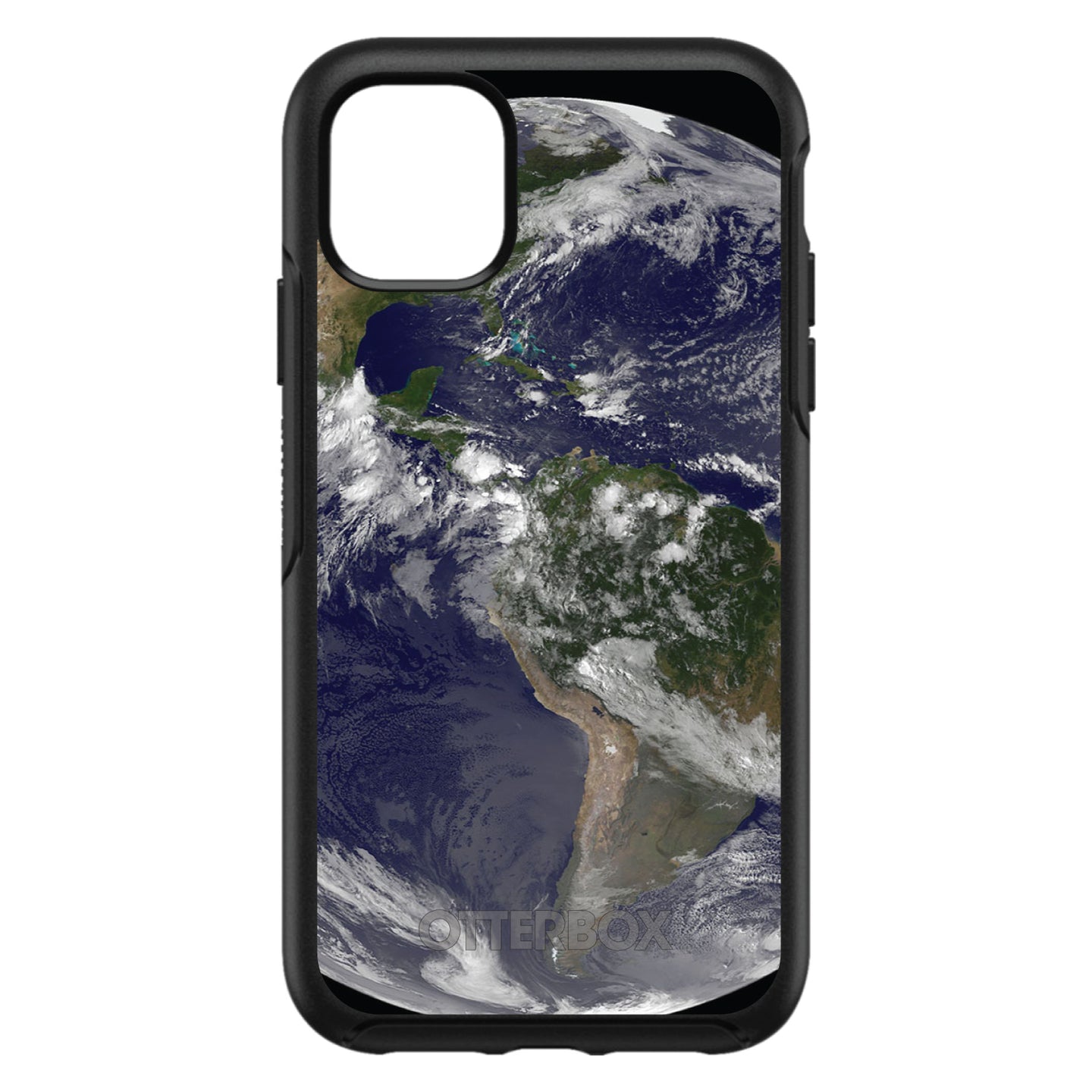 DistinctInk™ OtterBox Symmetry Series Case for Apple iPhone / Samsung Galaxy / Google Pixel - Earth Space Western Hemisphere