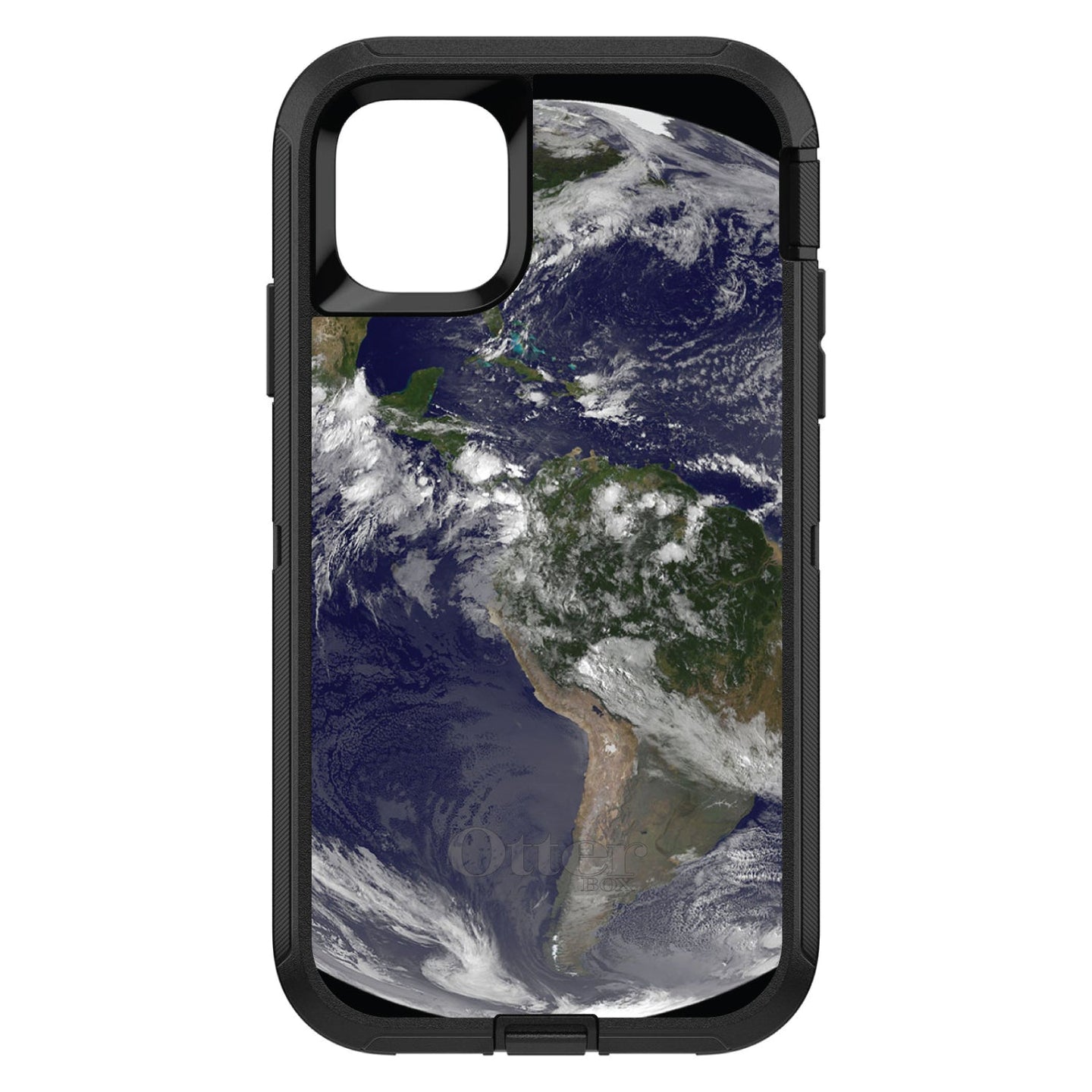 DistinctInk™ OtterBox Defender Series Case for Apple iPhone / Samsung Galaxy / Google Pixel - Earth Space Western Hemisphere