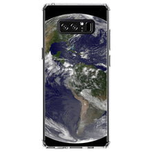 DistinctInk® Clear Shockproof Hybrid Case for Apple iPhone / Samsung Galaxy / Google Pixel - Earth Space Western Hemisphere