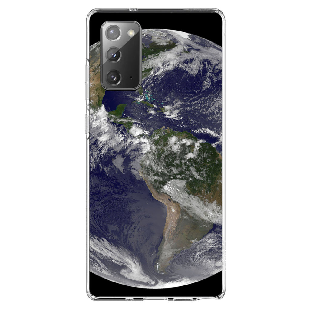 Earth Space Western Hemisphere Clear Shockproof iPhone Case, view 7