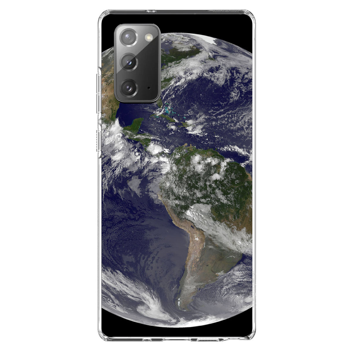 Earth Space Western Hemisphere Clear Shockproof iPhone Case, view 7