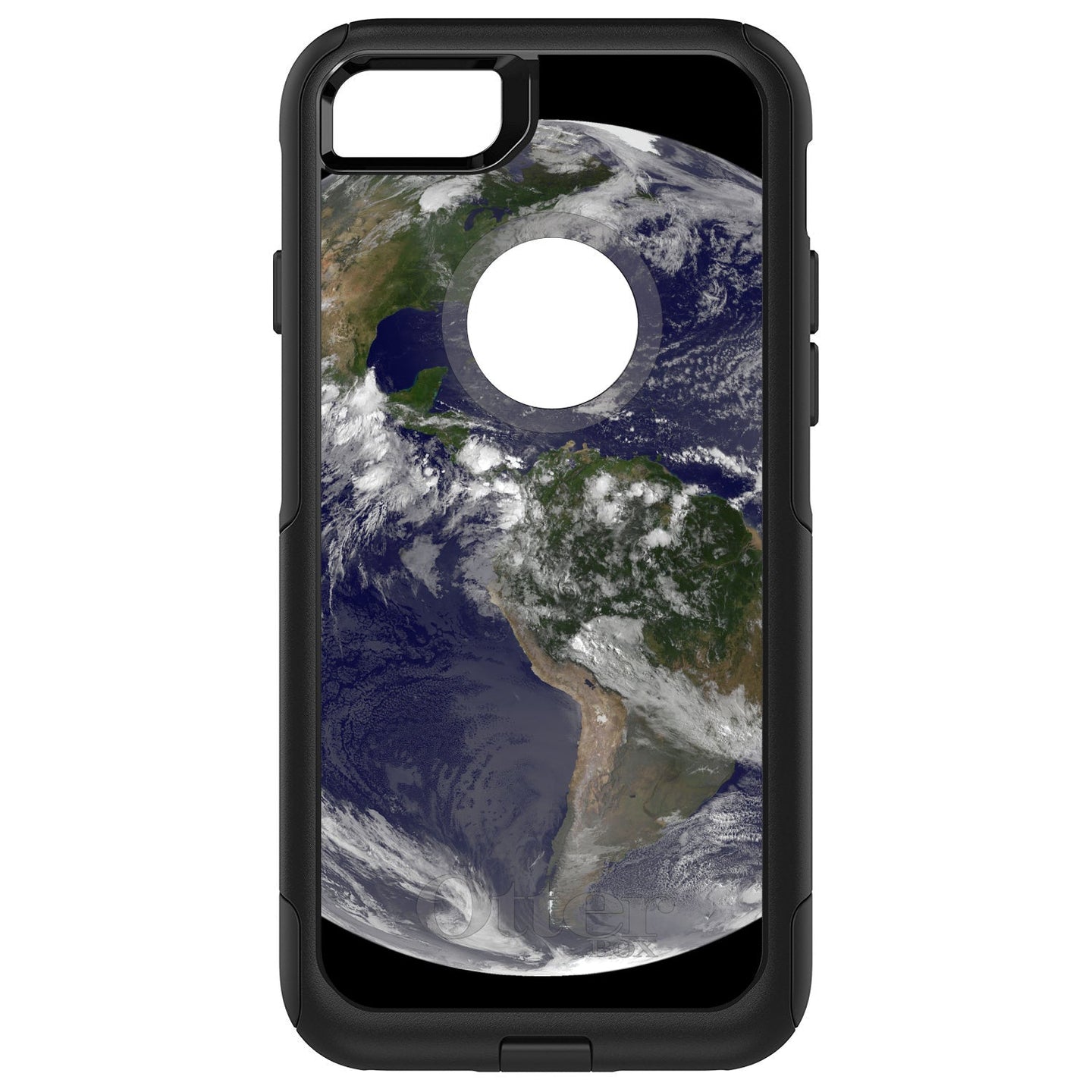DistinctInk™ OtterBox Commuter Series Case for Apple iPhone or Samsung Galaxy - Earth Space Western Hemisphere