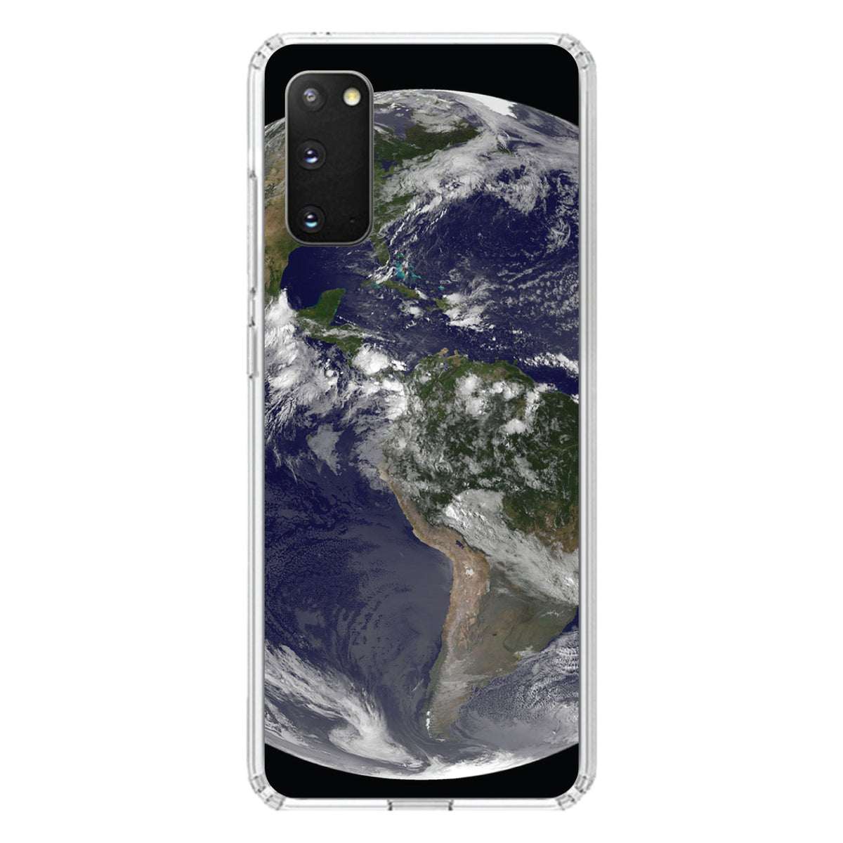 Earth Space Western Hemisphere Clear Shockproof iPhone Case, view 15