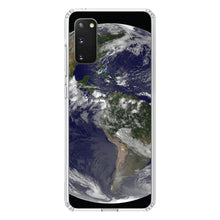 DistinctInk® Clear Shockproof Hybrid Case for Apple iPhone / Samsung Galaxy / Google Pixel - Earth Space Western Hemisphere