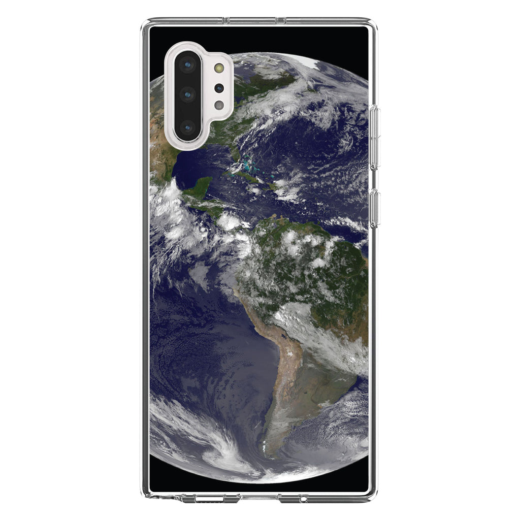 Earth Space Western Hemisphere Clear Shockproof iPhone Case, view 10