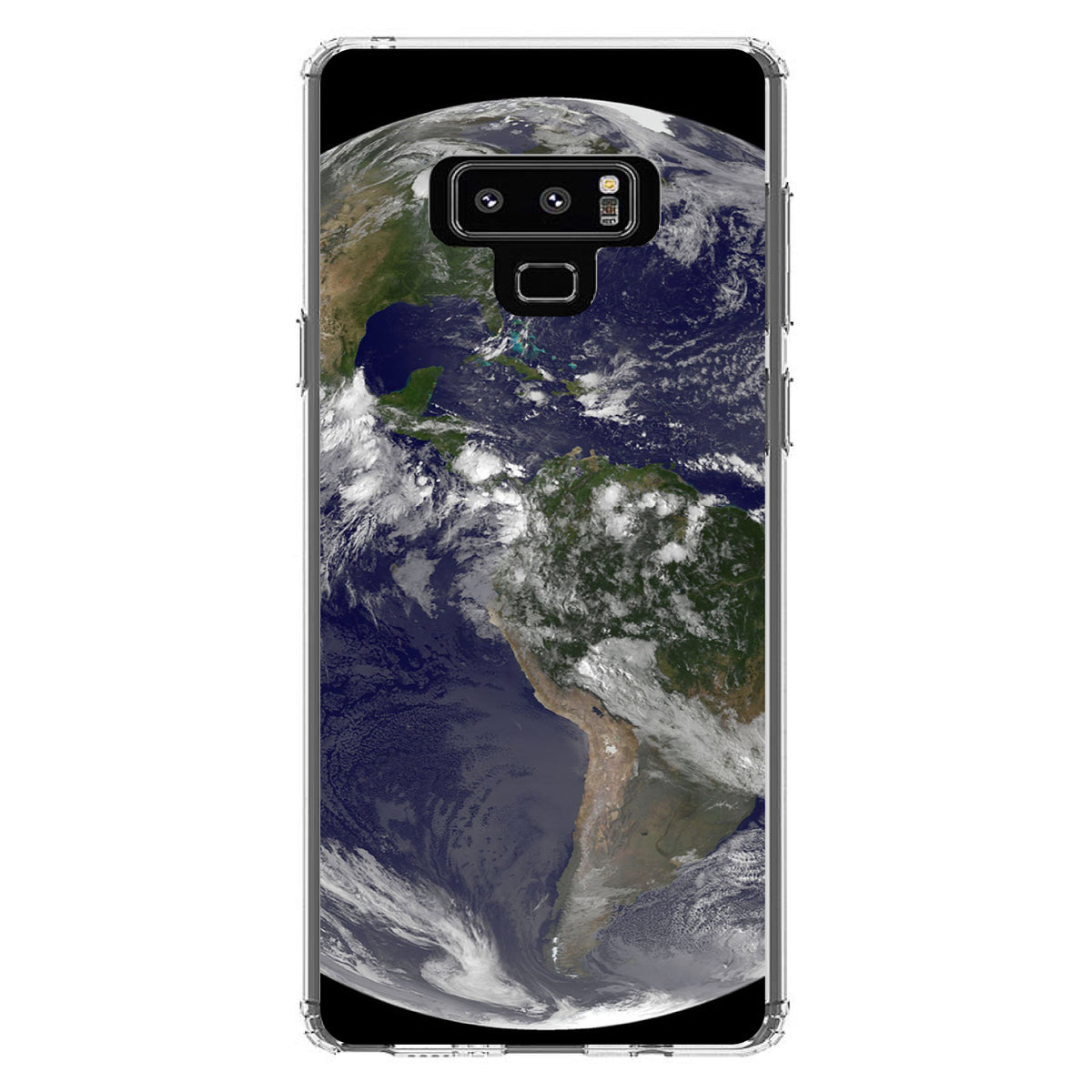 Earth Space Western Hemisphere Clear Shockproof iPhone Case, view 11