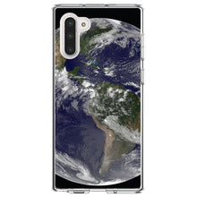 DistinctInk® Clear Shockproof Hybrid Case for Apple iPhone / Samsung Galaxy / Google Pixel - Earth Space Western Hemisphere