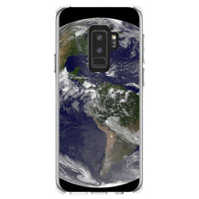 DistinctInk® Clear Shockproof Hybrid Case for Apple iPhone / Samsung Galaxy / Google Pixel - Earth Space Western Hemisphere