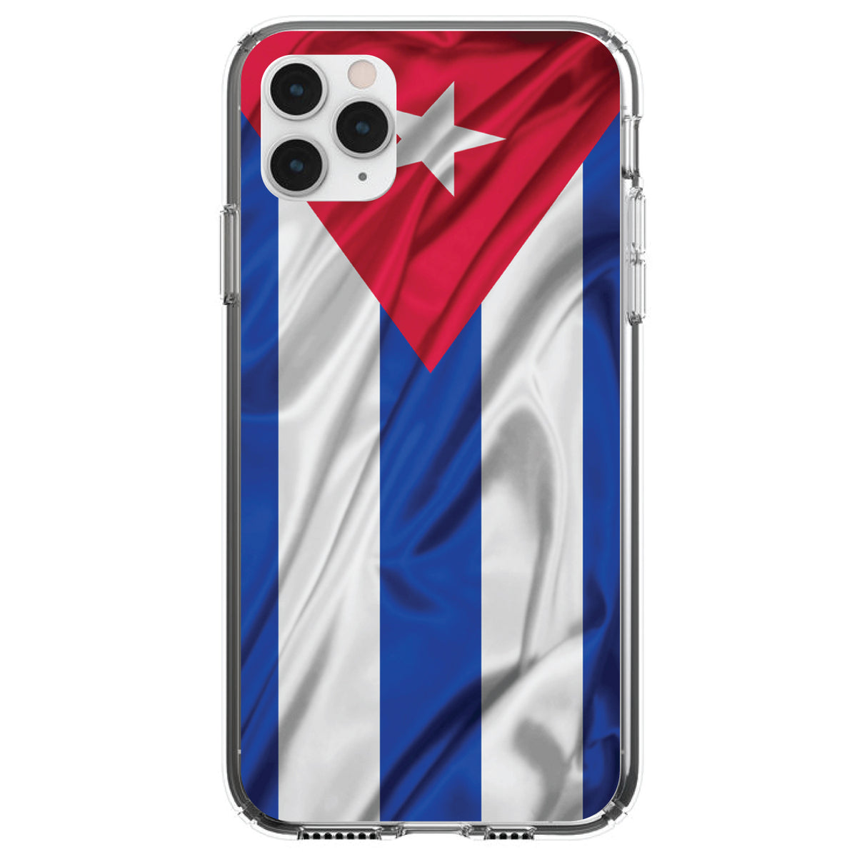 Red White Blue Cuban Flag Cuba Clear Shockproof iPhone Case